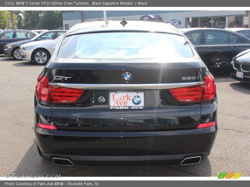Black Sapphire Metallic / Black 2012 BMW 5 Series 550i xDrive Gran Turismo