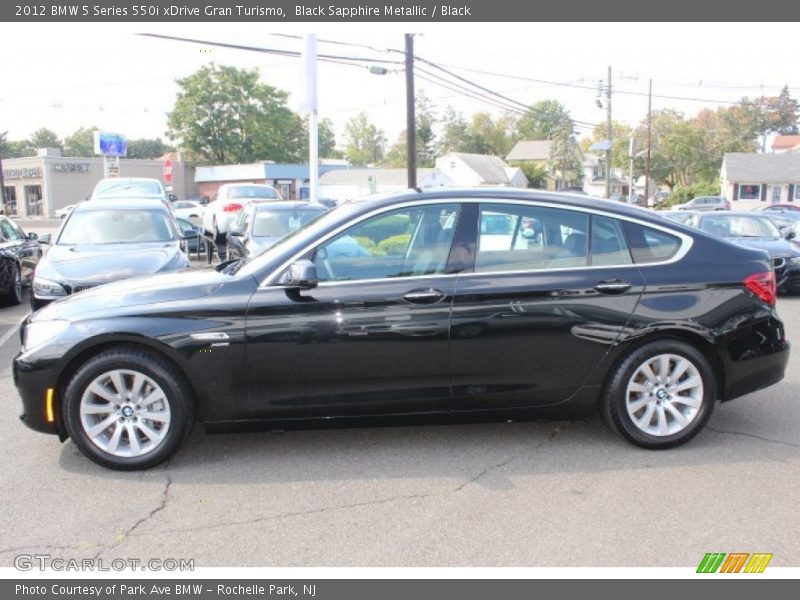 Black Sapphire Metallic / Black 2012 BMW 5 Series 550i xDrive Gran Turismo