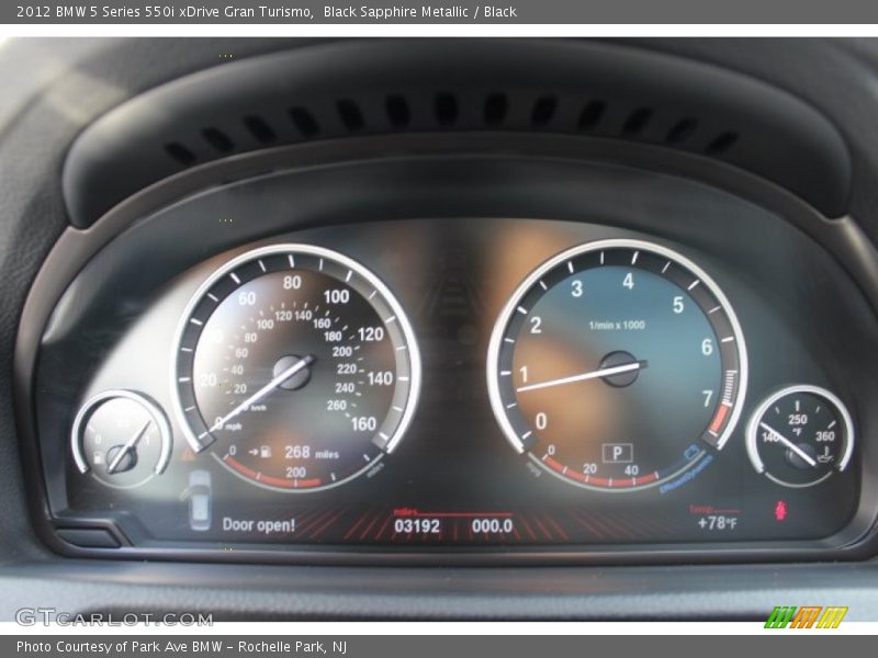  2012 5 Series 550i xDrive Gran Turismo 550i xDrive Gran Turismo Gauges