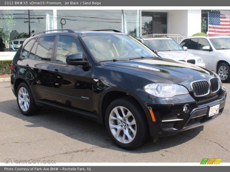 Jet Black / Sand Beige 2012 BMW X5 xDrive35i Premium