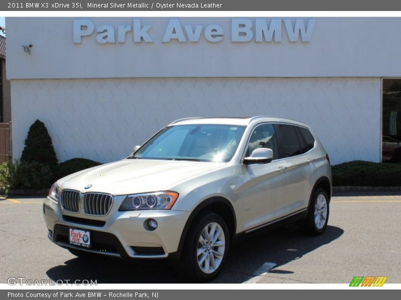 Mineral Silver Metallic / Oyster Nevada Leather 2011 BMW X3 xDrive 35i