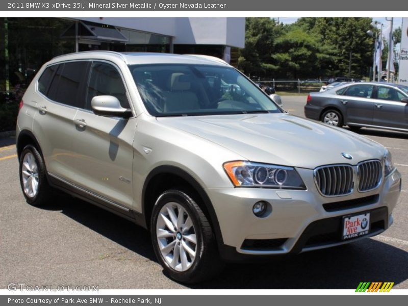Mineral Silver Metallic / Oyster Nevada Leather 2011 BMW X3 xDrive 35i