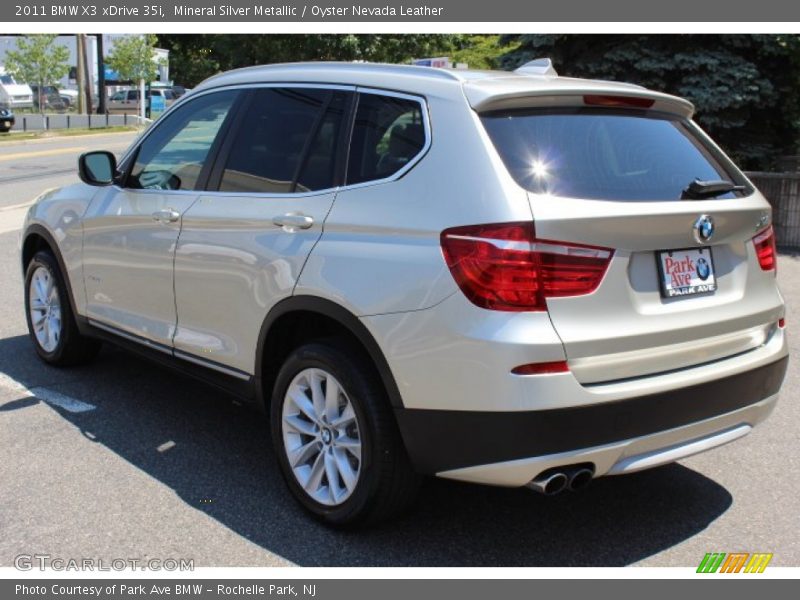 Mineral Silver Metallic / Oyster Nevada Leather 2011 BMW X3 xDrive 35i