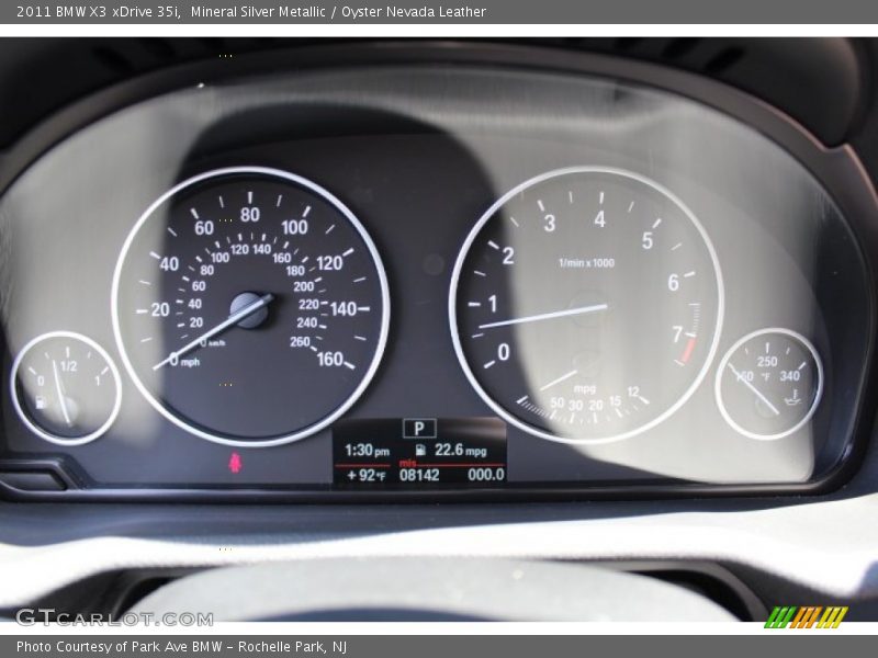 Mineral Silver Metallic / Oyster Nevada Leather 2011 BMW X3 xDrive 35i