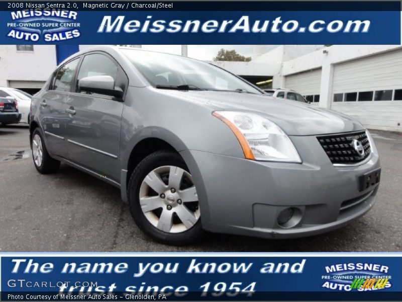 Magnetic Gray / Charcoal/Steel 2008 Nissan Sentra 2.0