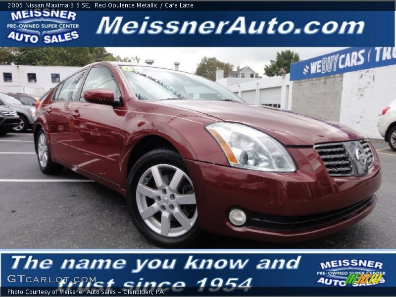 Red Opulence Metallic / Cafe Latte 2005 Nissan Maxima 3.5 SE