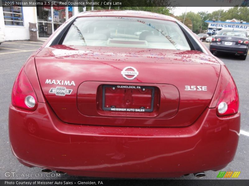 Red Opulence Metallic / Cafe Latte 2005 Nissan Maxima 3.5 SE