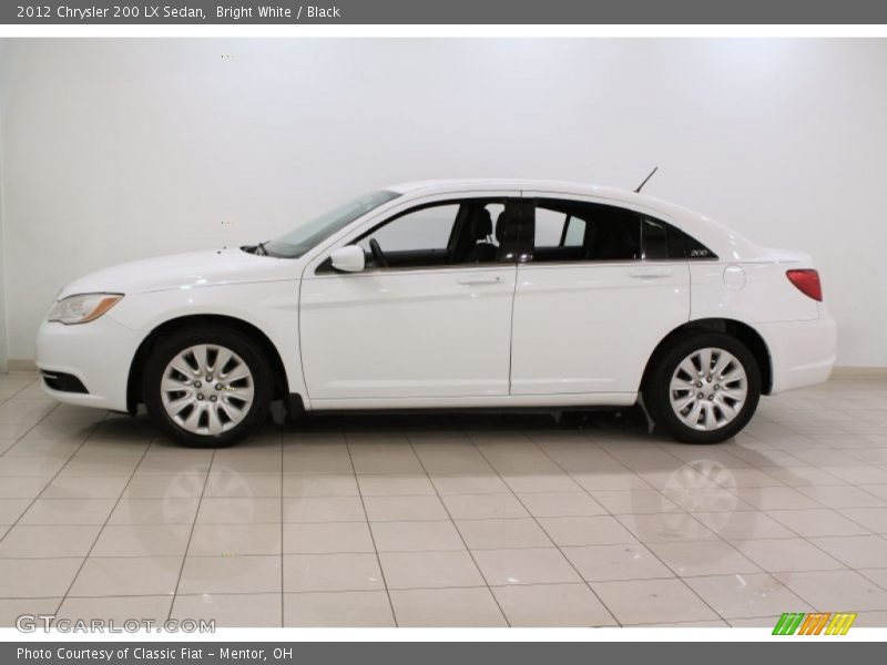 Bright White / Black 2012 Chrysler 200 LX Sedan