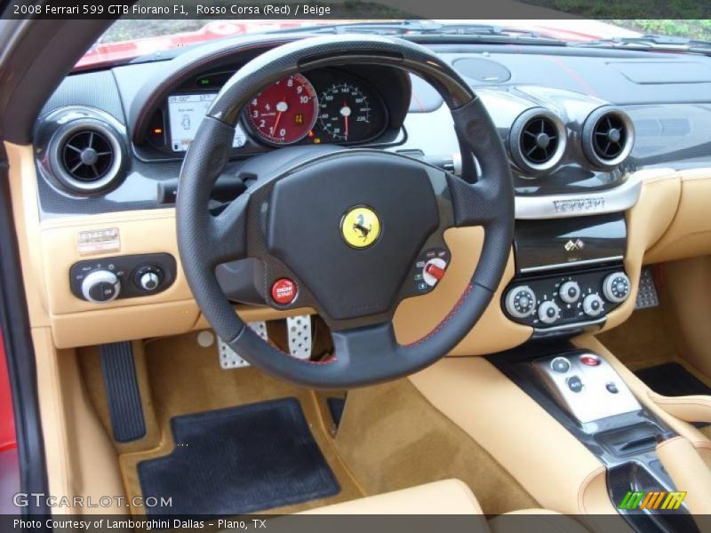 Rosso Corsa (Red) / Beige 2008 Ferrari 599 GTB Fiorano F1