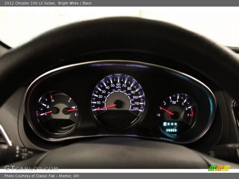 Bright White / Black 2012 Chrysler 200 LX Sedan