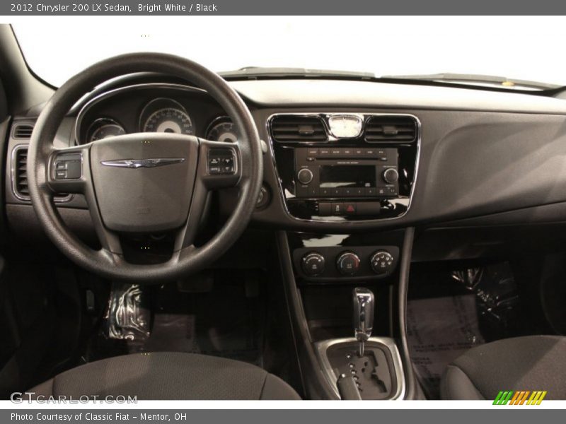 Bright White / Black 2012 Chrysler 200 LX Sedan