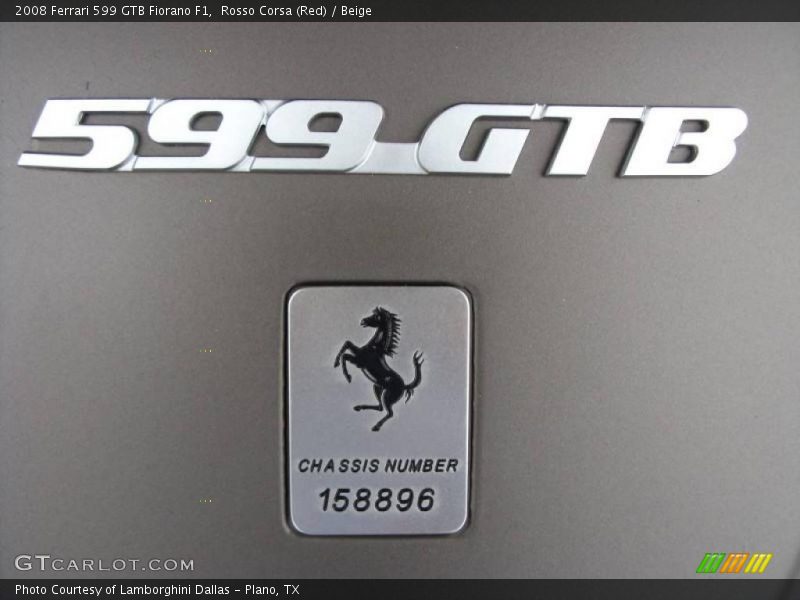 Rosso Corsa (Red) / Beige 2008 Ferrari 599 GTB Fiorano F1