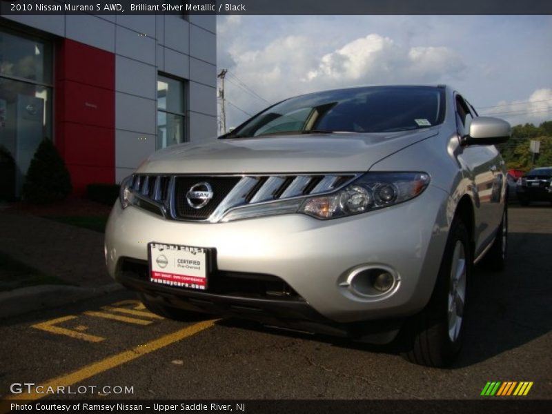 Brilliant Silver Metallic / Black 2010 Nissan Murano S AWD
