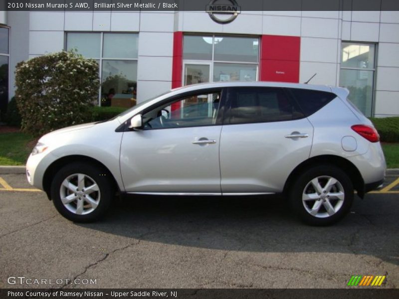 Brilliant Silver Metallic / Black 2010 Nissan Murano S AWD