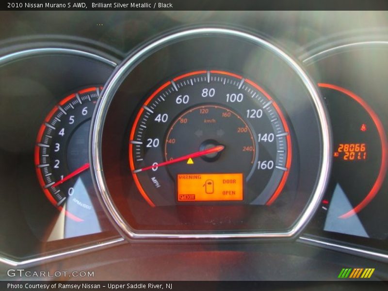 Brilliant Silver Metallic / Black 2010 Nissan Murano S AWD