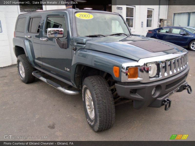 Slate Blue Metallic / Ebony Black 2007 Hummer H3