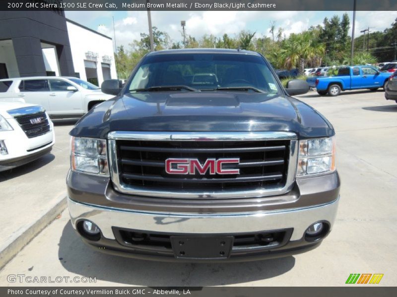 Medium Brown Metallic / Ebony Black/Light Cashmere 2007 GMC Sierra 1500 SLE Crew Cab