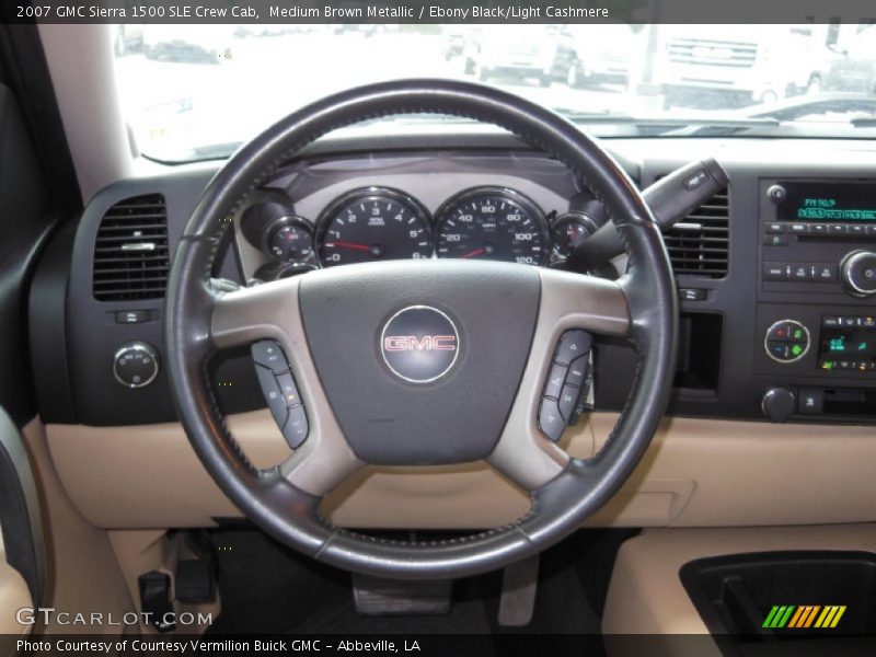 Medium Brown Metallic / Ebony Black/Light Cashmere 2007 GMC Sierra 1500 SLE Crew Cab