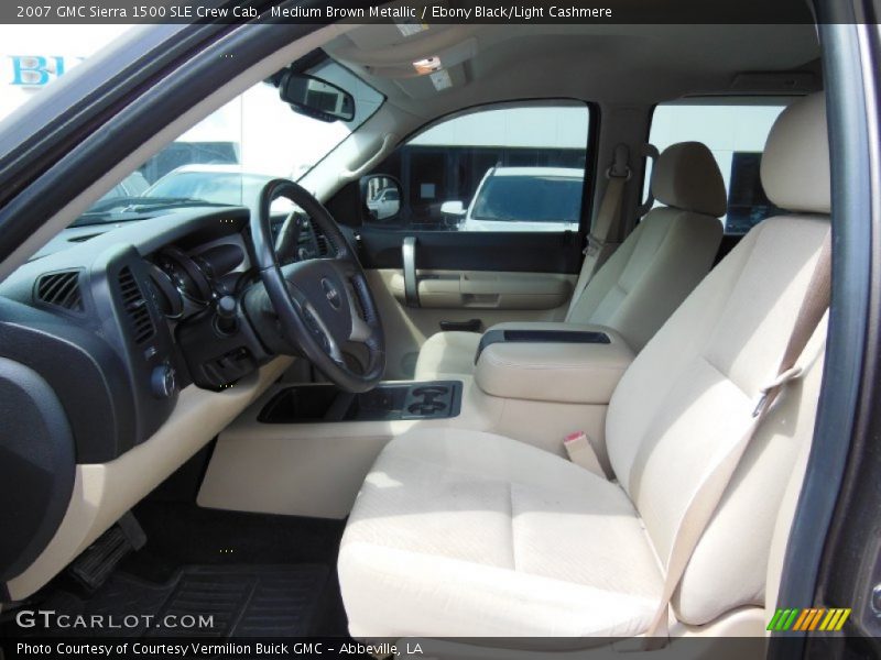 Medium Brown Metallic / Ebony Black/Light Cashmere 2007 GMC Sierra 1500 SLE Crew Cab