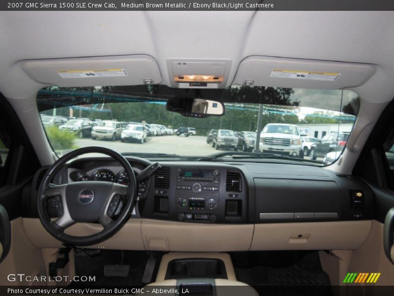 Medium Brown Metallic / Ebony Black/Light Cashmere 2007 GMC Sierra 1500 SLE Crew Cab
