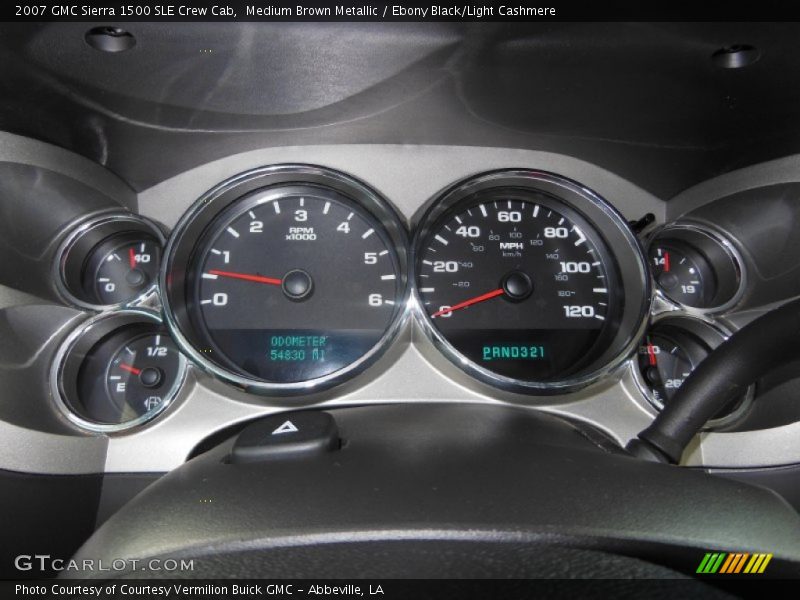 Medium Brown Metallic / Ebony Black/Light Cashmere 2007 GMC Sierra 1500 SLE Crew Cab