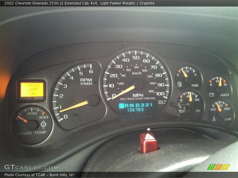  2002 Silverado 2500 LS Extended Cab 4x4 LS Extended Cab 4x4 Gauges