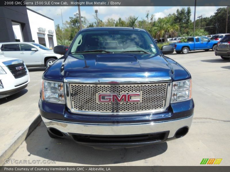 Midnight Blue Metallic / Ebony 2008 GMC Sierra 1500 SLE Crew Cab