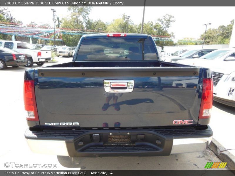 Midnight Blue Metallic / Ebony 2008 GMC Sierra 1500 SLE Crew Cab