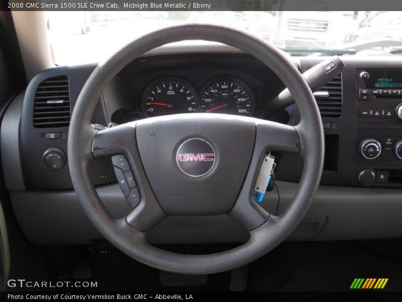 Midnight Blue Metallic / Ebony 2008 GMC Sierra 1500 SLE Crew Cab