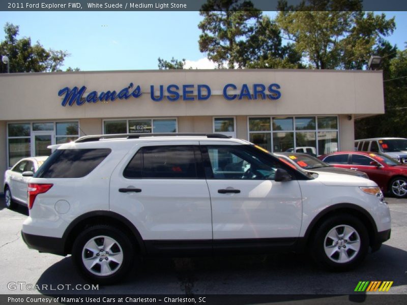White Suede / Medium Light Stone 2011 Ford Explorer FWD