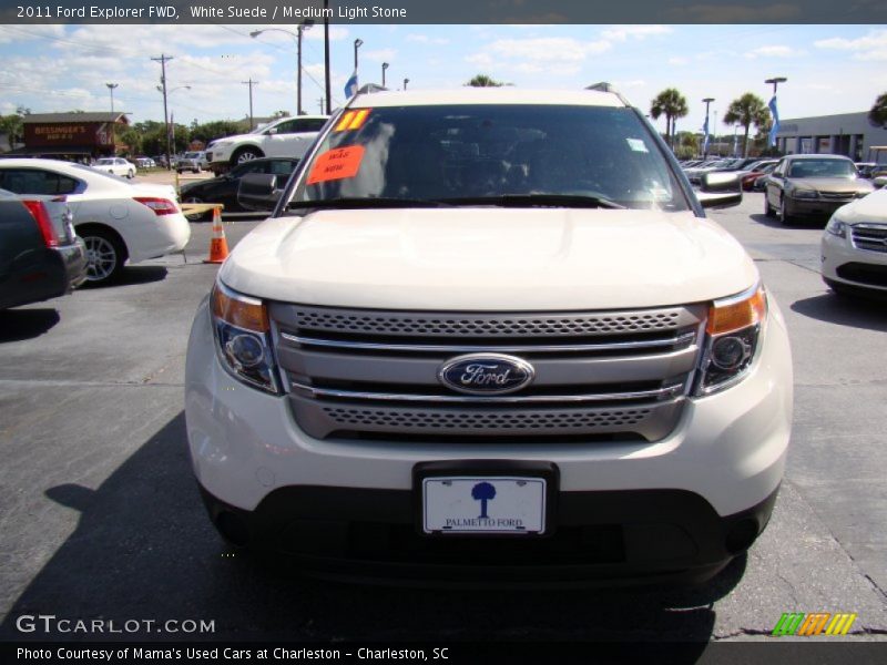 White Suede / Medium Light Stone 2011 Ford Explorer FWD