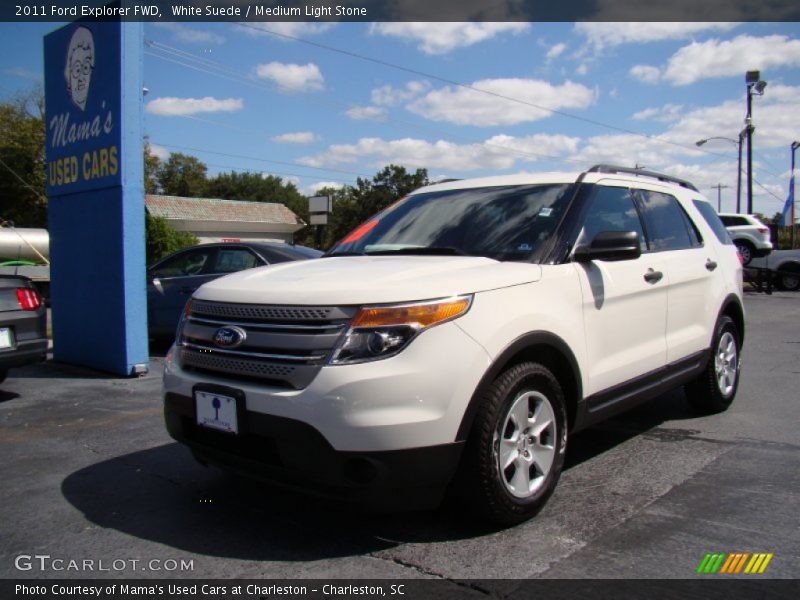 White Suede / Medium Light Stone 2011 Ford Explorer FWD