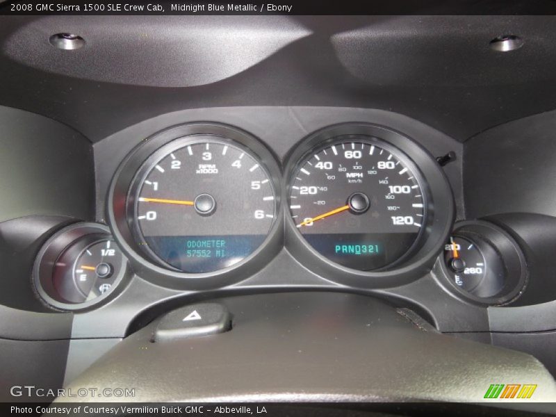 Midnight Blue Metallic / Ebony 2008 GMC Sierra 1500 SLE Crew Cab