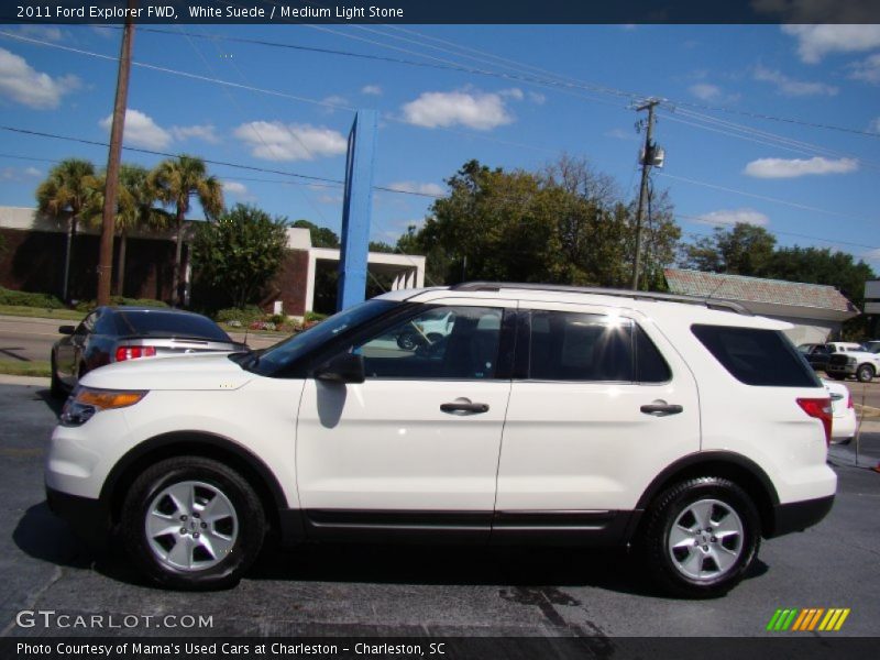 White Suede / Medium Light Stone 2011 Ford Explorer FWD