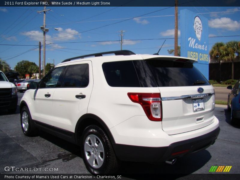 White Suede / Medium Light Stone 2011 Ford Explorer FWD