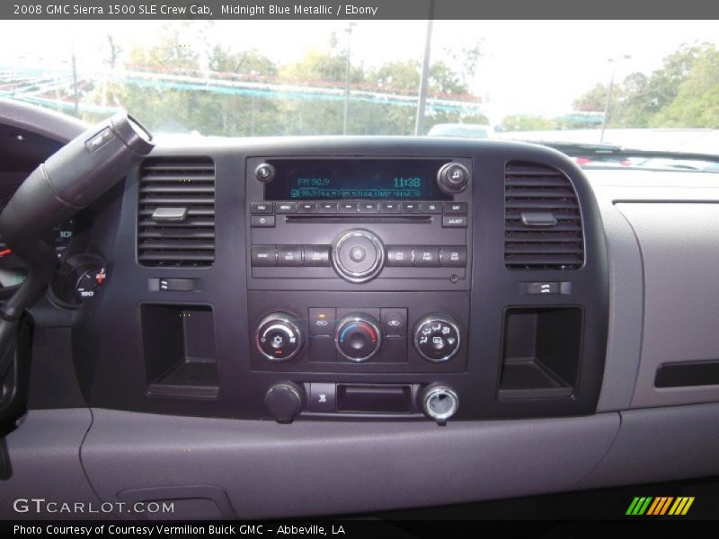 Midnight Blue Metallic / Ebony 2008 GMC Sierra 1500 SLE Crew Cab