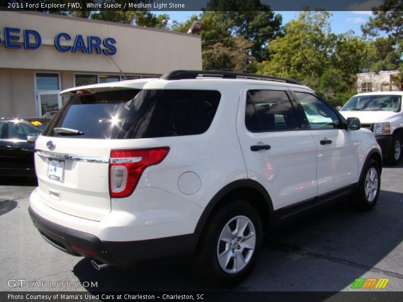 White Suede / Medium Light Stone 2011 Ford Explorer FWD