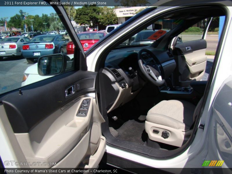 White Suede / Medium Light Stone 2011 Ford Explorer FWD