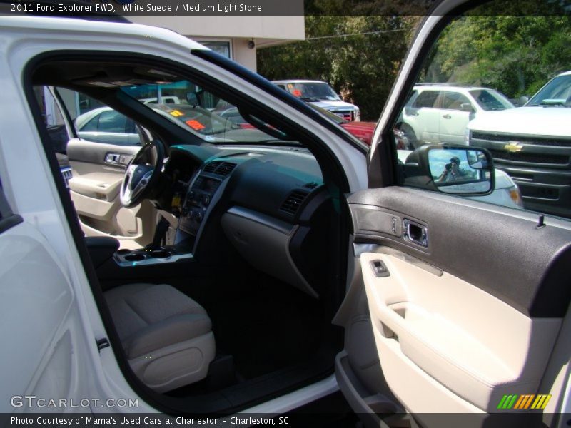 White Suede / Medium Light Stone 2011 Ford Explorer FWD