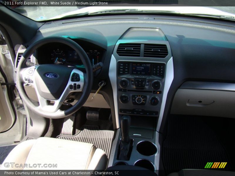White Suede / Medium Light Stone 2011 Ford Explorer FWD