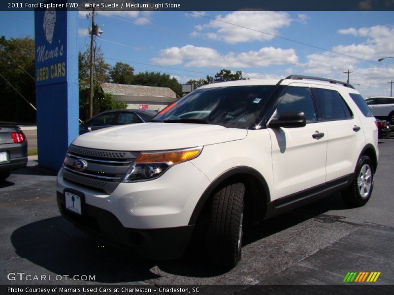 White Suede / Medium Light Stone 2011 Ford Explorer FWD