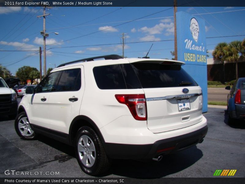 White Suede / Medium Light Stone 2011 Ford Explorer FWD