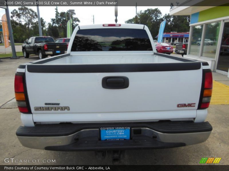 Summit White / Dark Pewter 2006 GMC Sierra 1500 SLE Crew Cab