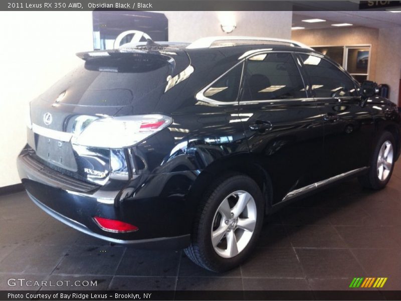 Obsidian Black / Black 2011 Lexus RX 350 AWD
