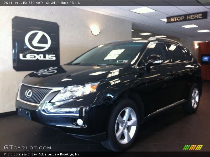 Obsidian Black / Black 2011 Lexus RX 350 AWD