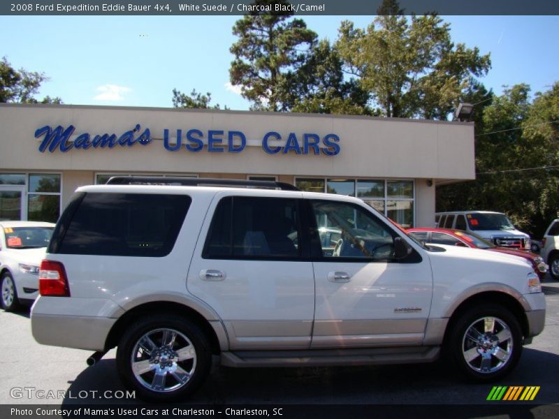 White Suede / Charcoal Black/Camel 2008 Ford Expedition Eddie Bauer 4x4