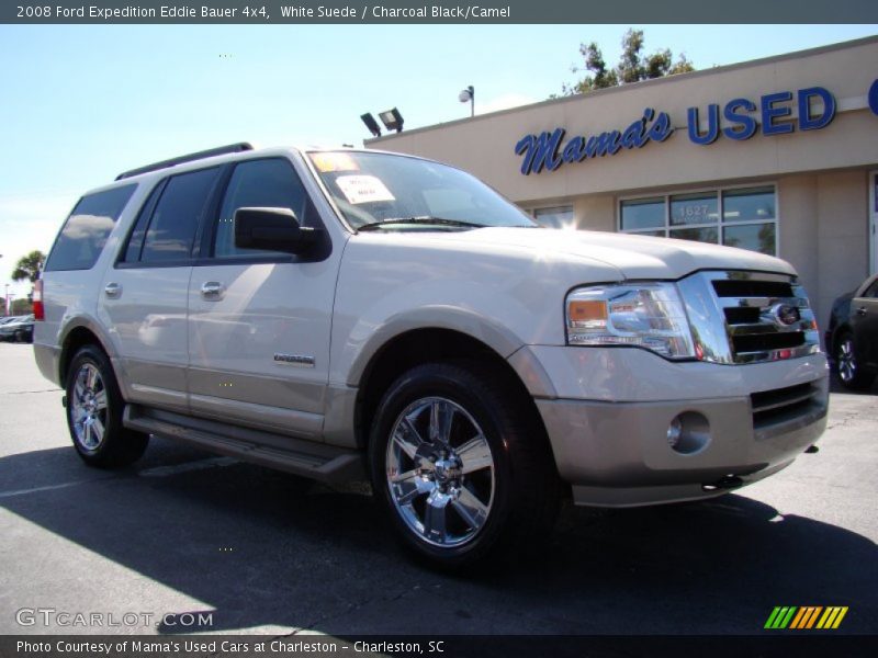 White Suede / Charcoal Black/Camel 2008 Ford Expedition Eddie Bauer 4x4