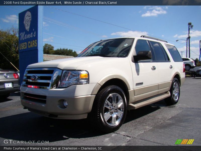 White Suede / Charcoal Black/Camel 2008 Ford Expedition Eddie Bauer 4x4