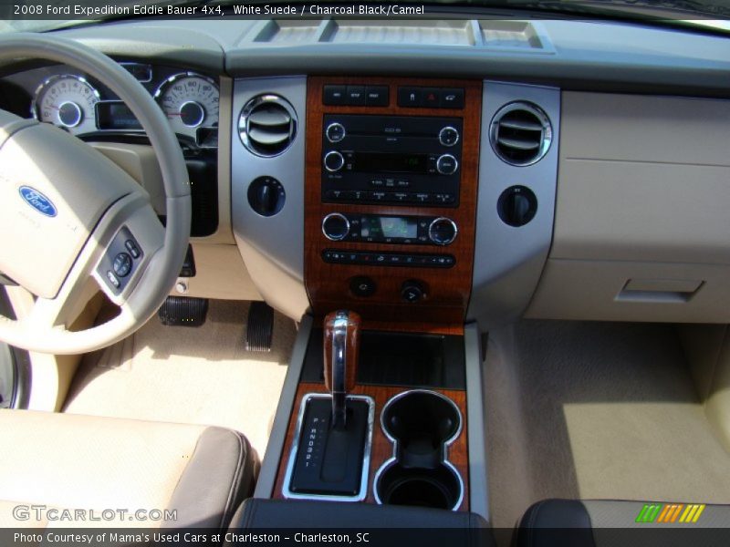 White Suede / Charcoal Black/Camel 2008 Ford Expedition Eddie Bauer 4x4