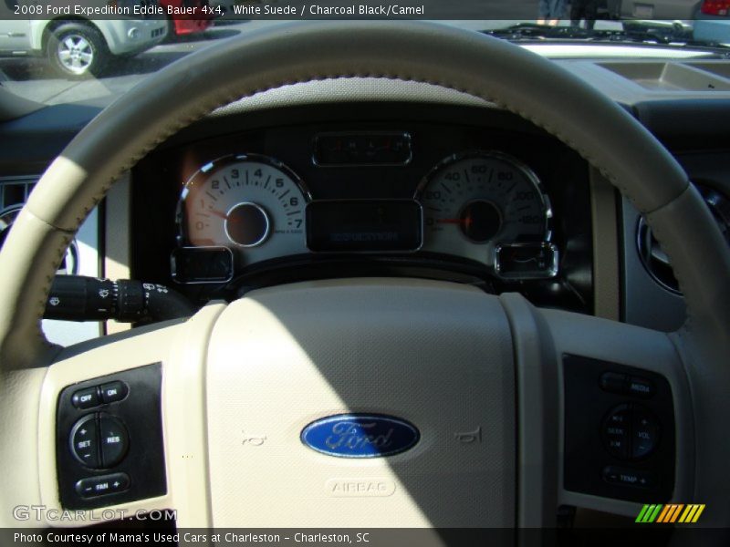 White Suede / Charcoal Black/Camel 2008 Ford Expedition Eddie Bauer 4x4